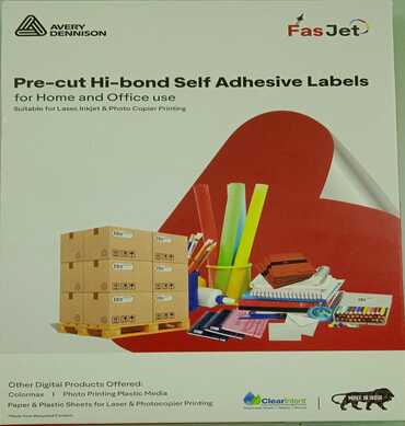 Pre-cut Hi-bond Self Adhesive Labels